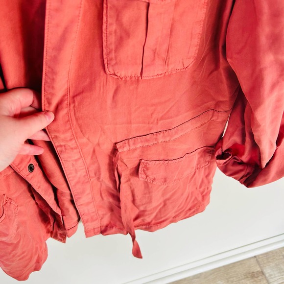 Sanctuary size L lightweight field utility jacket shacket in salmon pink - Picture 4 of 6
